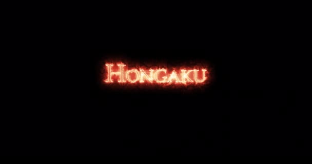 Hongaku mit Feuer geschrieben. Schleife - Filmmaterial, Video