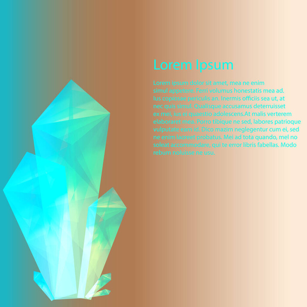 Business template or cover with crystals - Vector, Image
