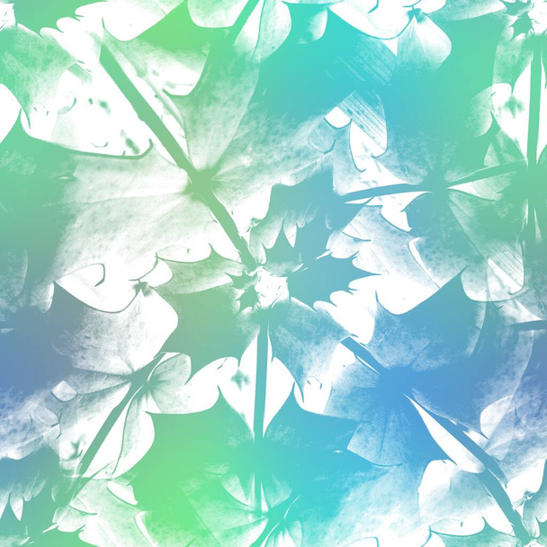 Patrón de hojas de color pastel suave satinado sin costuras - Foto, imagen
