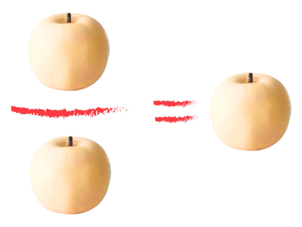 Calcul Apple - illusion vectorielle  - Vecteur, image