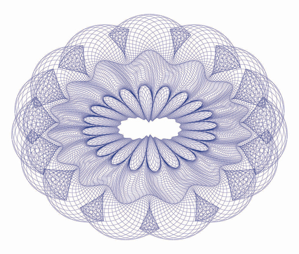 Guilloche Rosette - ilustración vectorial - Vector, Imagen