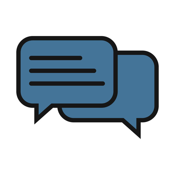 Online chat line isolated vector icon can be easily modified and edit - Vector, Image