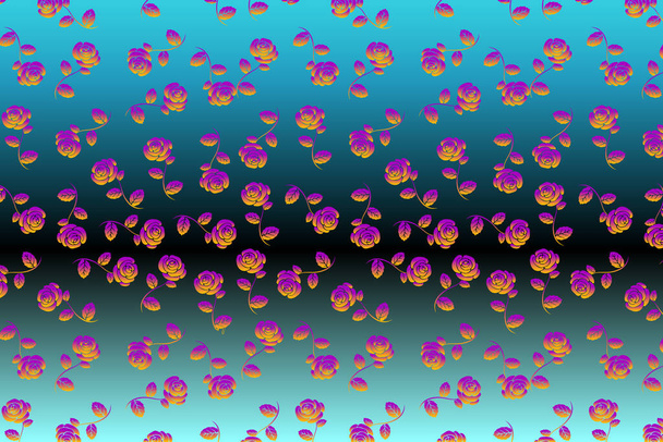 Szeroki olśniewający kwiatowy tło - wektor ilustracja - Wektor, obraz