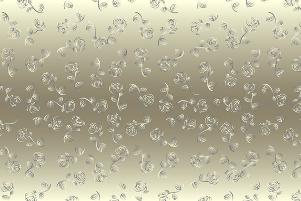 Широкий гламурный цветочный фон - векторная иллюстрация - Вектор,изображение
