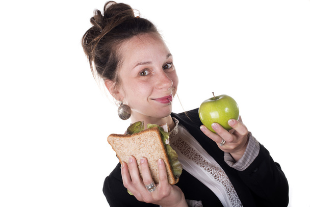 obtížná volba mezi dort a apple - Fotografie, Obrázek