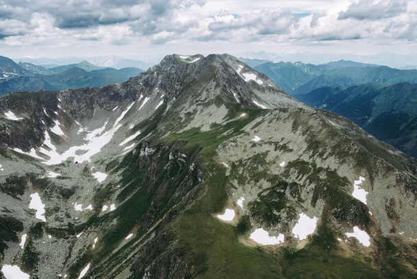 Deneck Mountain Peak or Summit Aerial in the Schladming Tauern Mountain Range, part of the Low Tauern in Styria, Austria - Photo, Image