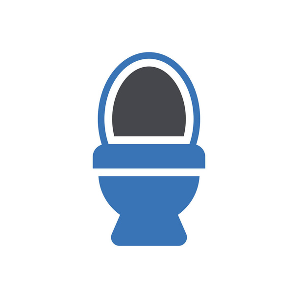commode vector glyph color icon - Vector, Image