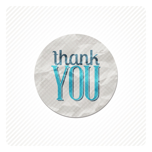Vintage thank you card - Vector, Image