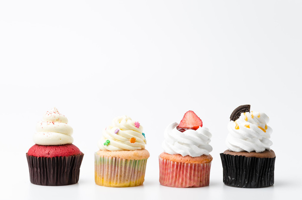 Cupcakes on white - Φωτογραφία, εικόνα