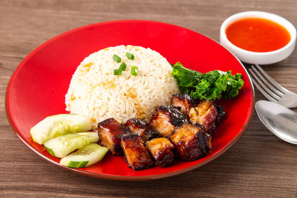 Chinese Sweet Bbq Pork is marinated in a sweet BBQ sauce and then roasted. - Photo, Image