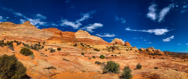 アリゾナ州コヨーテ・ビュート・ノースに位置する砂岩層 - 写真・画像