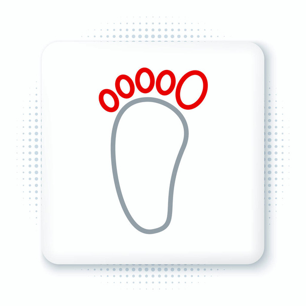Line Foot massage icon isolated on white background. Colorful outline concept. Vector. - Vector, Image