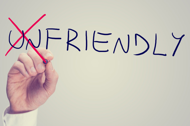 Changing the word Unfriendly into Friendly - Photo, Image