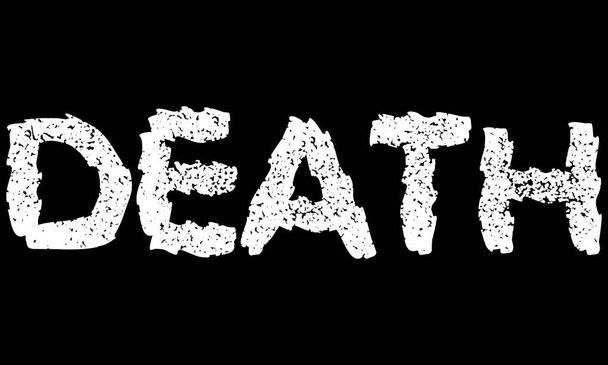 Vektori kirjoitus sanan DEATH.Metal music style.Grunge fontti. - Vektori, kuva