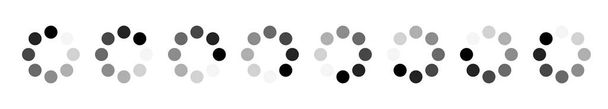 Izolált betöltés ikon beállítva fekete háttér. Vektor illusztráció. Gyűjtés - Vektor, kép