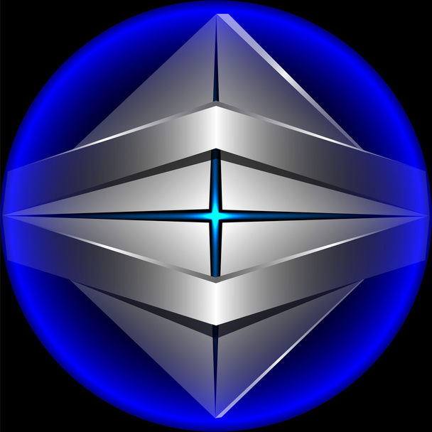 抽象的な 3 d のロゴのテンプレート - ベクター画像