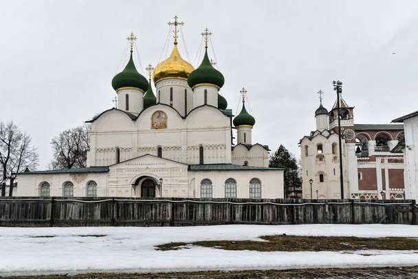 Orthodox Church in Suzdal. Golden ring of Russia, early spring. - Photo, image