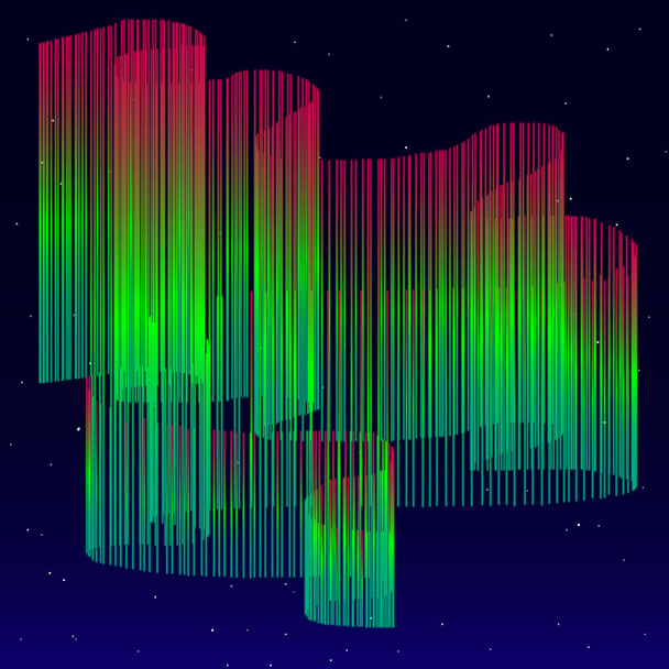 Aurora Boreal Fondo - ilustración vectorial - Vector, Imagen