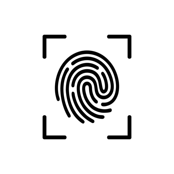 指紋識別アイコンロゴ - ベクター画像