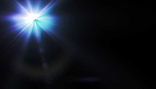 Přírodní čočka světélka.Objektiv světélko nad černým pozadím. Snadné přidání překryvu nebo filtru přes fotografie - Fotografie, Obrázek