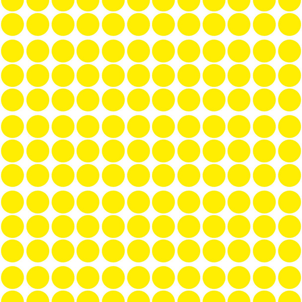 Dlaždice vektorový vzor s bílými puntíky polka na žlutém pozadí - Vektor, obrázek