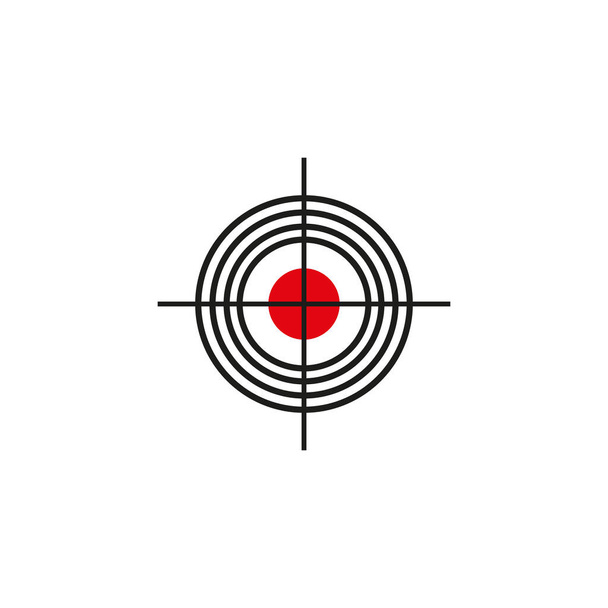 Пистолет прицел изолирован на квадратном белом фоне eps10 - Вектор,изображение