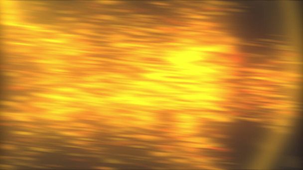 小さな粒子と光からの黄金のぼかしを持つ抽象的な背景。3Dレンダリングコンピュータが黄金のボケを生み出し - 写真・画像