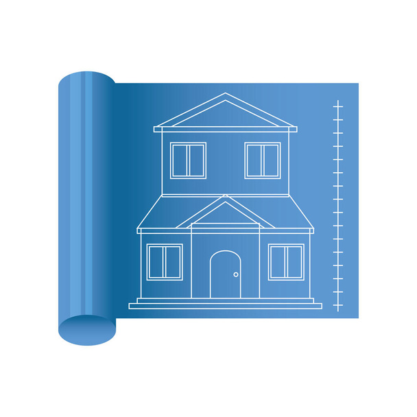 casa remodelación arquitectónica plan de renovación plan de diseño icono vector - Vector, Imagen