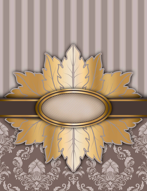 Ornate vintage background with frame and decorative patterns. - Foto, afbeelding