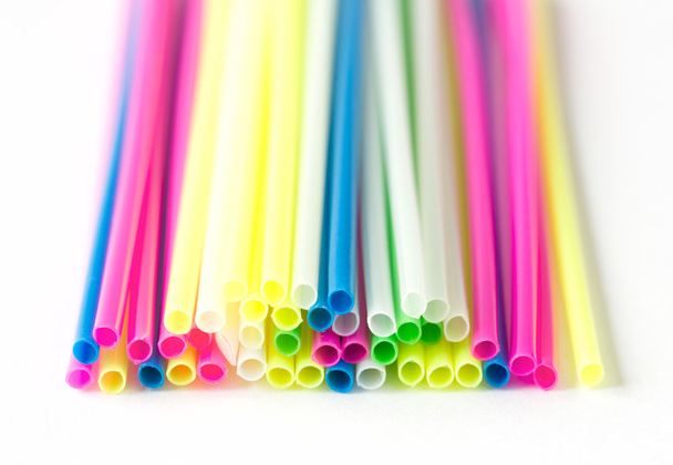 Close up image of color craft straws - Photo, Image