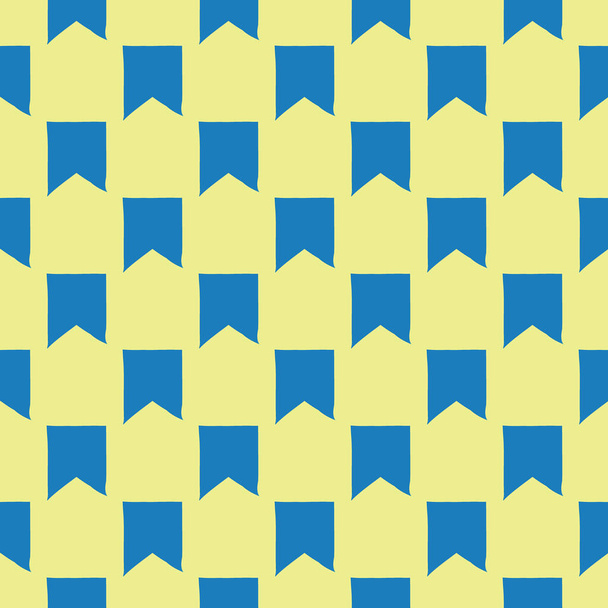 Vektor zökkenőmentes textúra háttér mintát. Kézzel rajzolt, kék és sárga színek. - Vektor, kép