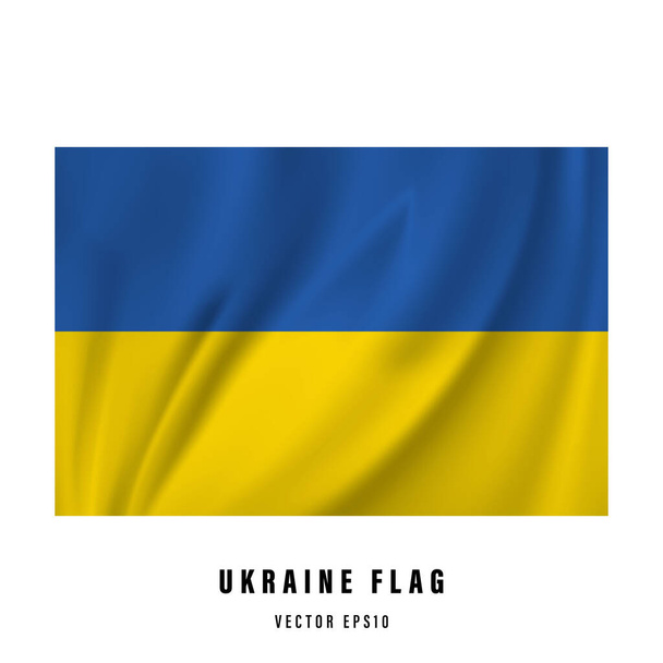 Ucrania ondea una bandera. Diseño realista de vectores de bandera nacional ucraniana. Aislado. - Vector, Imagen