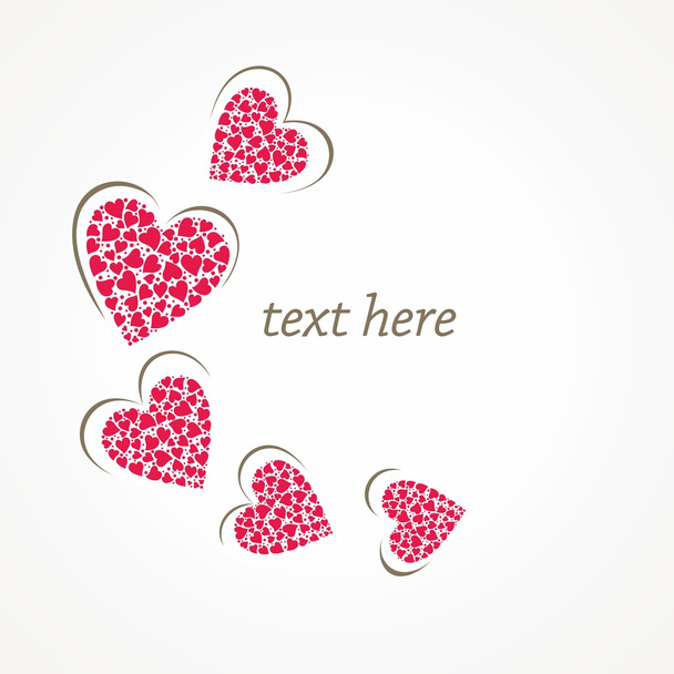 Background with hearts - Vector, Imagen