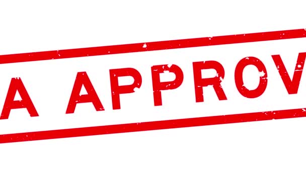Grunge Red FDA sözcüğü onayladı. Kare mühür mührü beyaz arkaplanda yakınlaştırıldı. - Video, Çekim