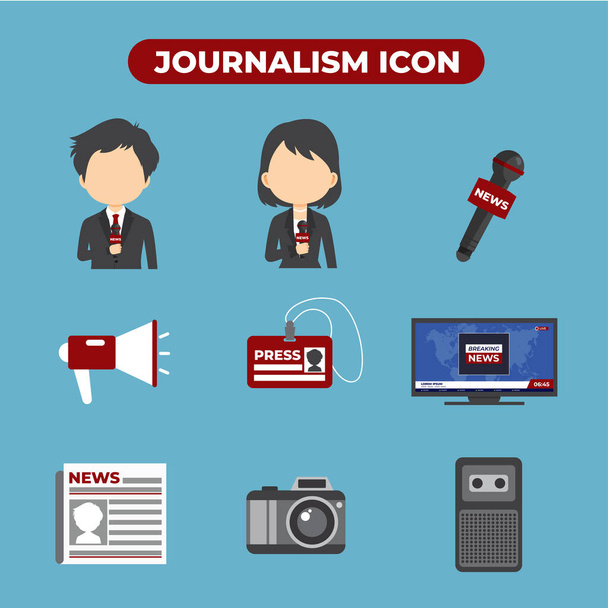Set 9 of Journalism Icon - Vector, Image