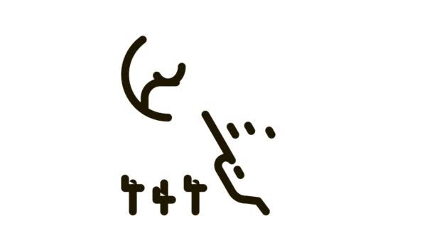 Configuración de la mano y hombre silueta ágil icono de animación - Metraje, vídeo