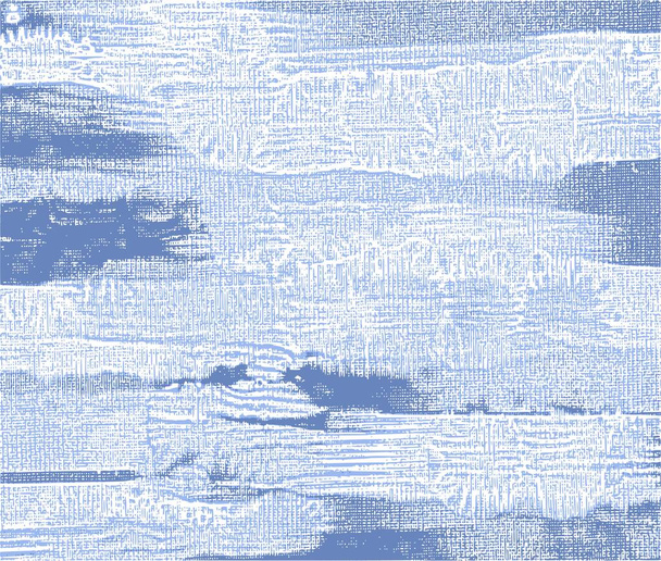 Textura cuadrada azul y blanca, pinceladas líquidas sobre lienzo. Óleo, pintura acrílica. Fondo grungy vector abstracto, dibujado a mano patrón monocromo - Vector, imagen