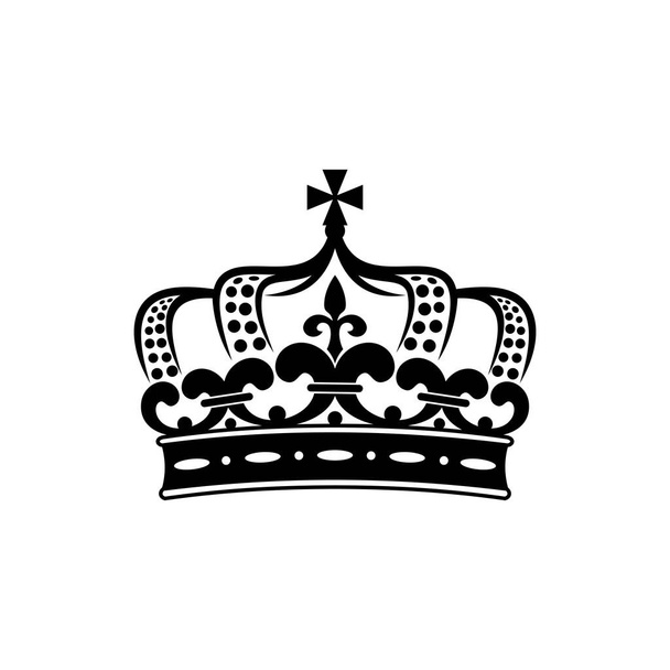 Sieraden schat geïsoleerde kroon met fleur-de-lis symbolen. Vector koninklijke hoofddeksels, victoriaanse corona - Vector, afbeelding