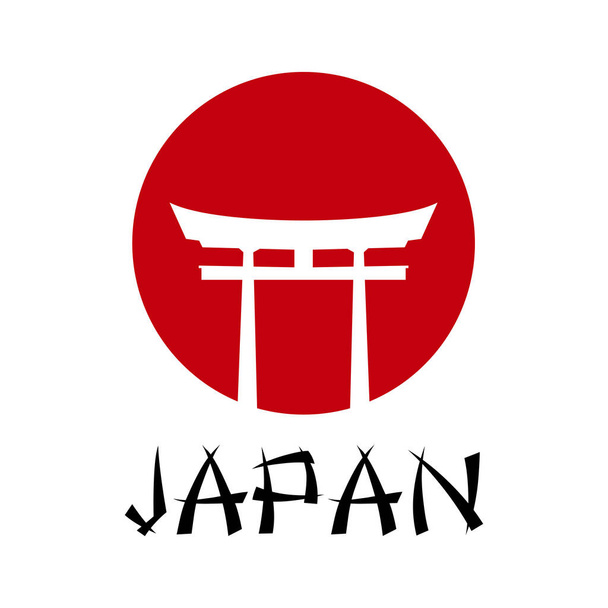 torii Japón vector de puerta tradicional ilustración - Vector, Imagen
