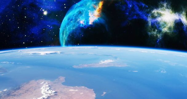 Nebulosa estelar y polvo cósmico, cúmulos de gases cósmicos y constelaciones en el espacio profundo. Ideal para un proyecto de ciencia espacial, - Foto, imagen