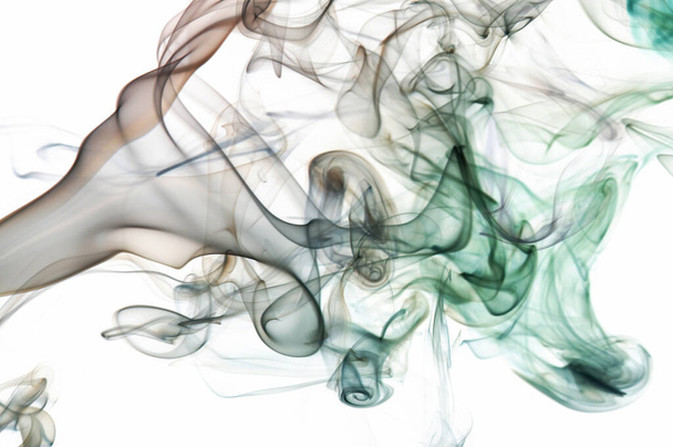 Smooth abstract smoke lines on white background. Graphic design banner - Foto, Imagem