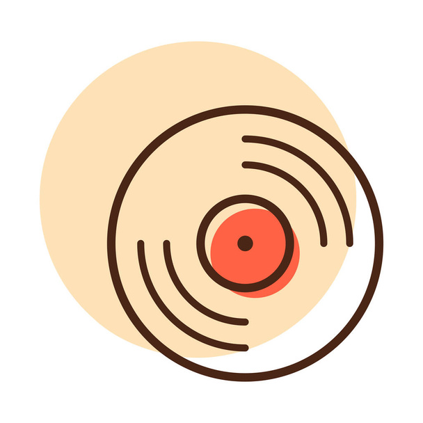 Disco in vinile, icona vettoriale del record lp. Segno musicale. Simbolo grafico per la musica e il suono sito web e apps design, logo, app, UI - Vettoriali, immagini