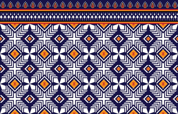 Ethnic seamless pattern background. Design for background, carpet, wallpaper, clothing, wrapping, batik, fabric and embroidery style. Vector illustration. - Vetor, Imagem