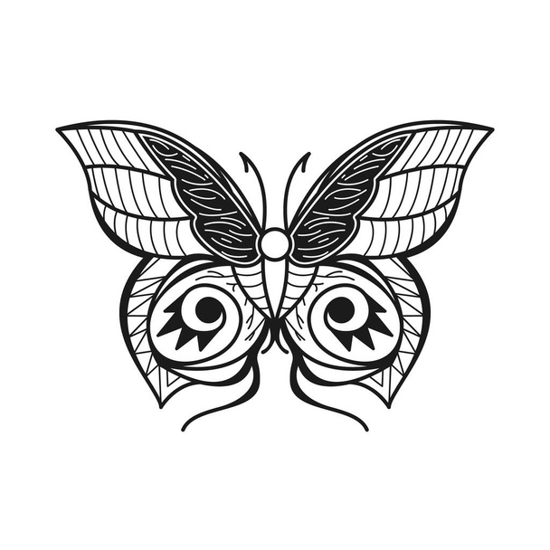 Butterfly vector, creative line art style design - Vector, Image