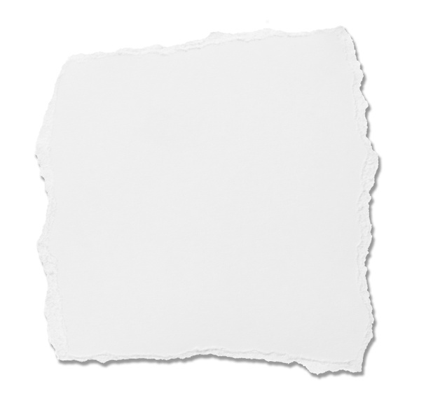 Колекція білих рваних шматочків паперу на білому тлі. кожен знімається окремо
 - Фото, зображення