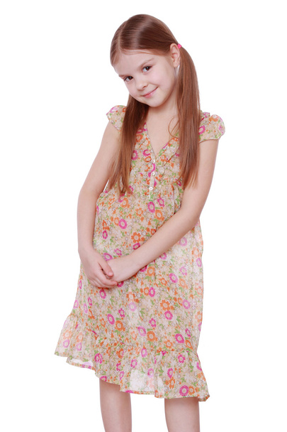 Girl wearing summer dress - Фото, зображення