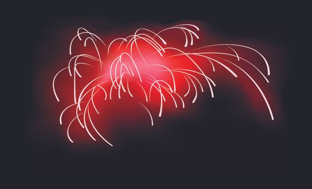 Red fireworks - Vector, Image