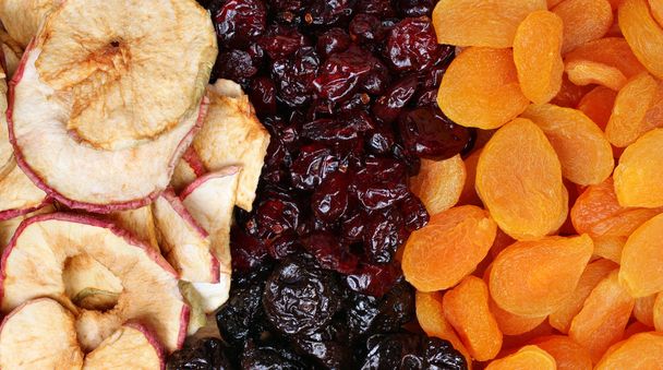 Healthy diet dried fruit background - Photo, Image