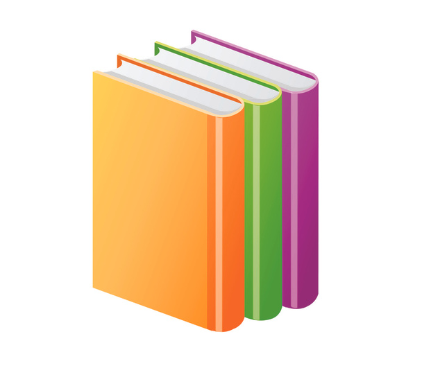 Colored books - Vector, Image
