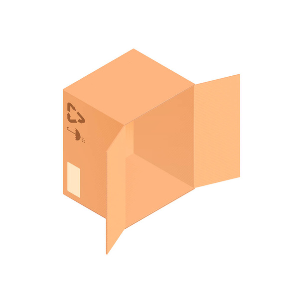 Geopende Deuren Box Samenstelling - Vector, afbeelding